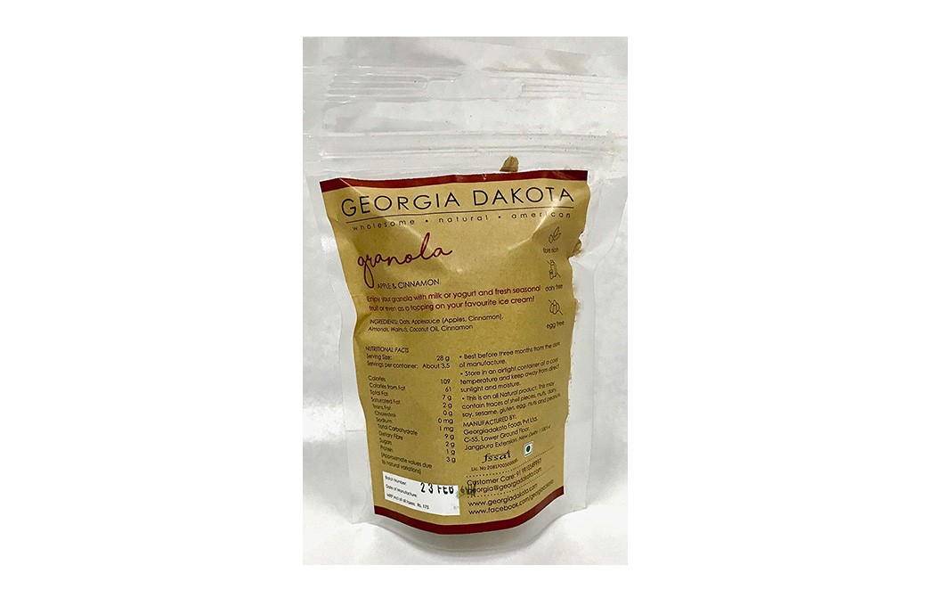 Georgia Dakota Granola - Apple Cinnamon    Pack  100 grams